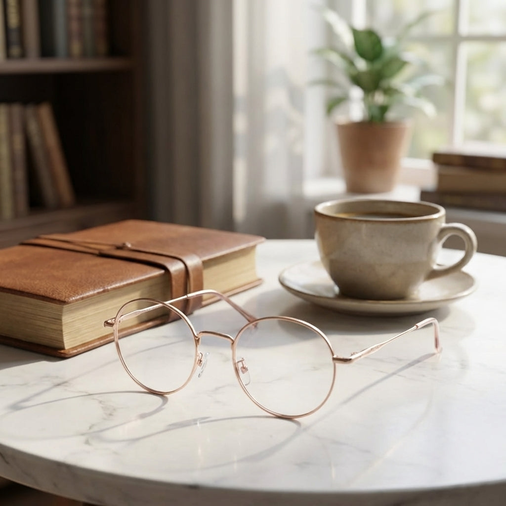 CLEAR ROSE GOLD ROUND
