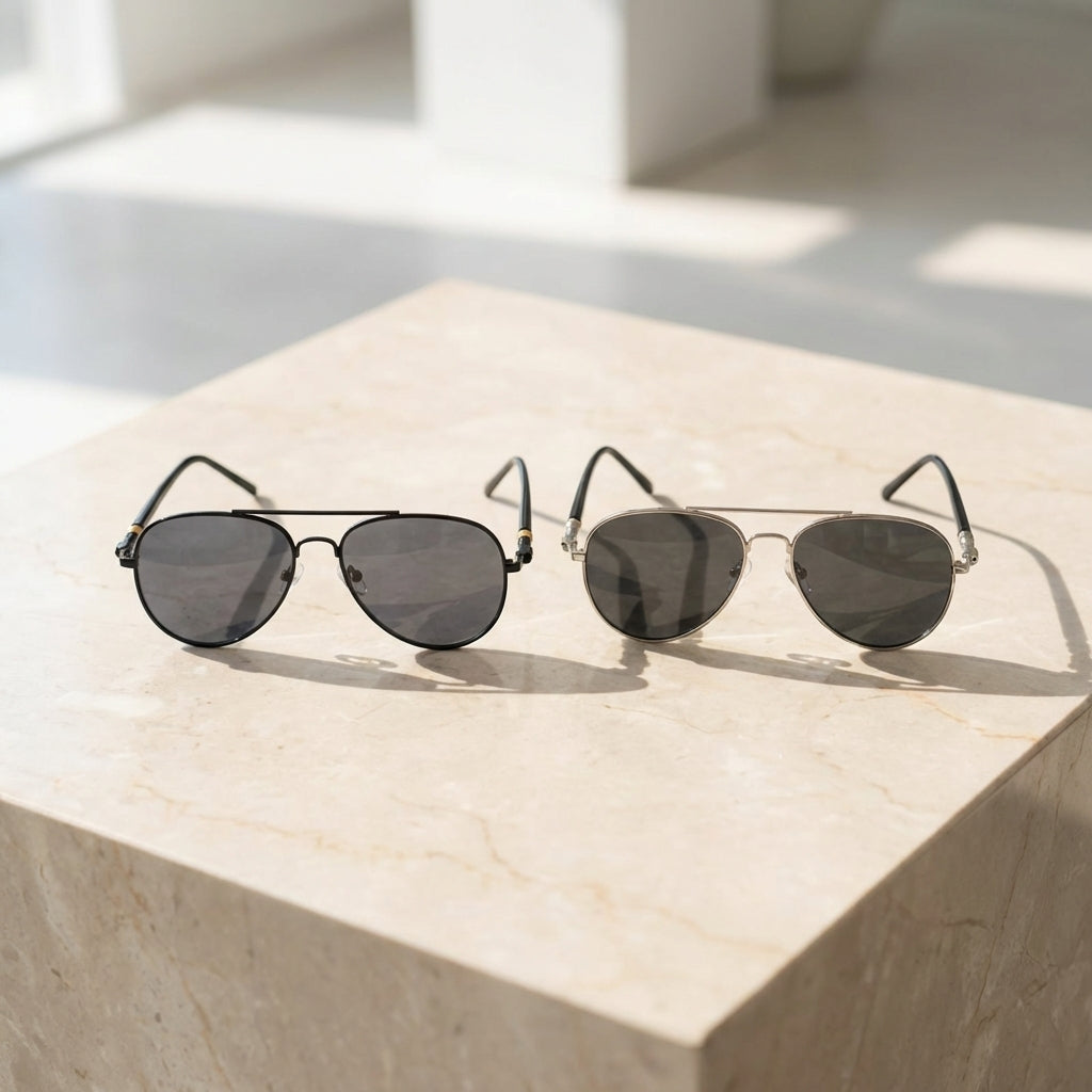 Polarise Aviator Black silver black combo