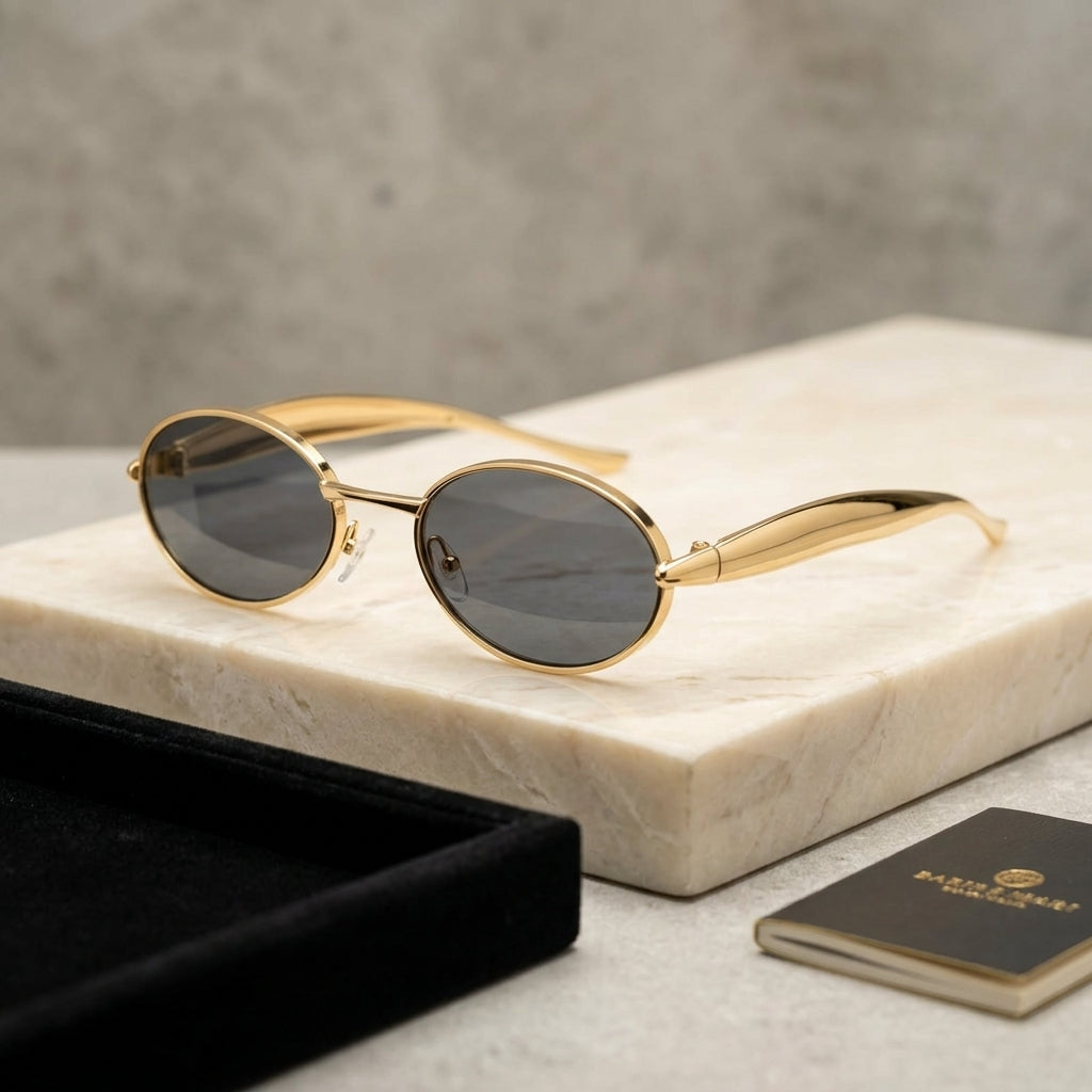 Bvlgr Oval Gold Black