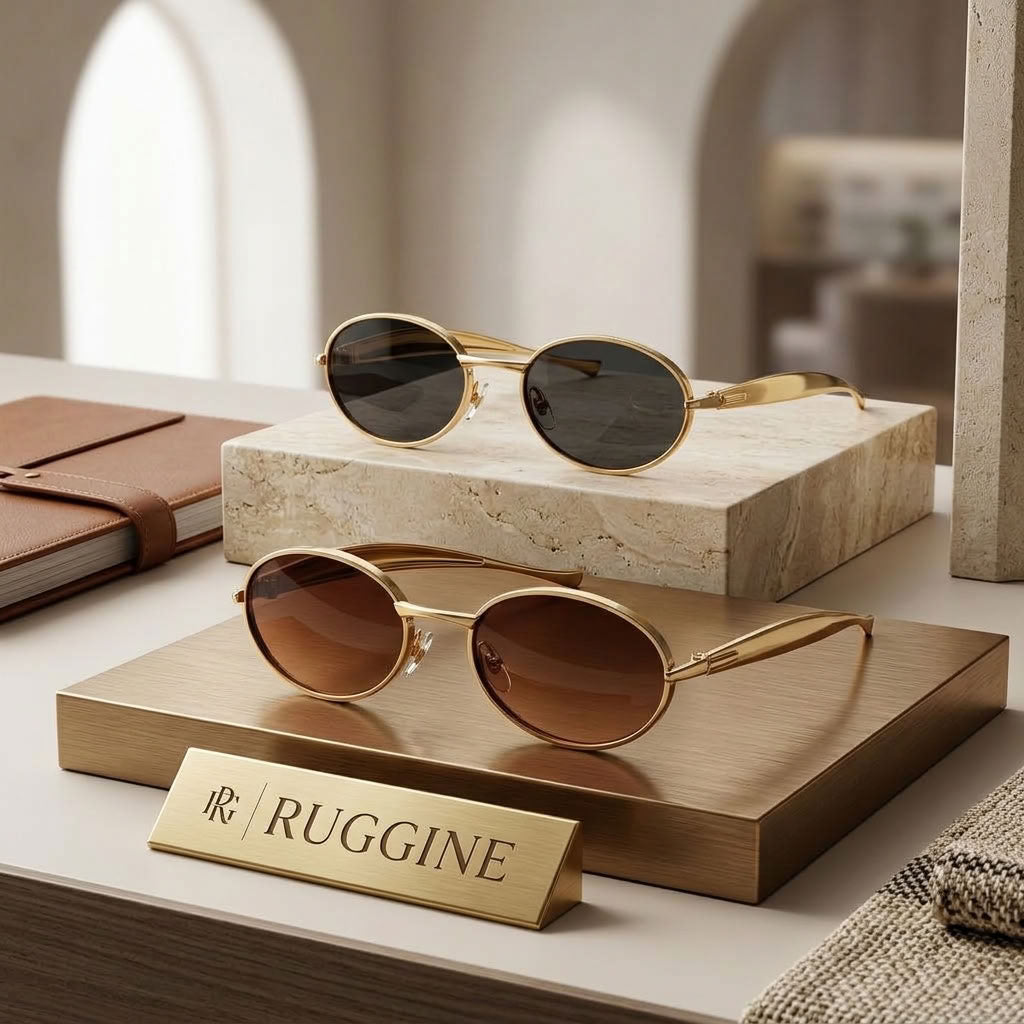 RUGGINE Bvlgri Golden Black Brown Prestige Sunglasses Combo