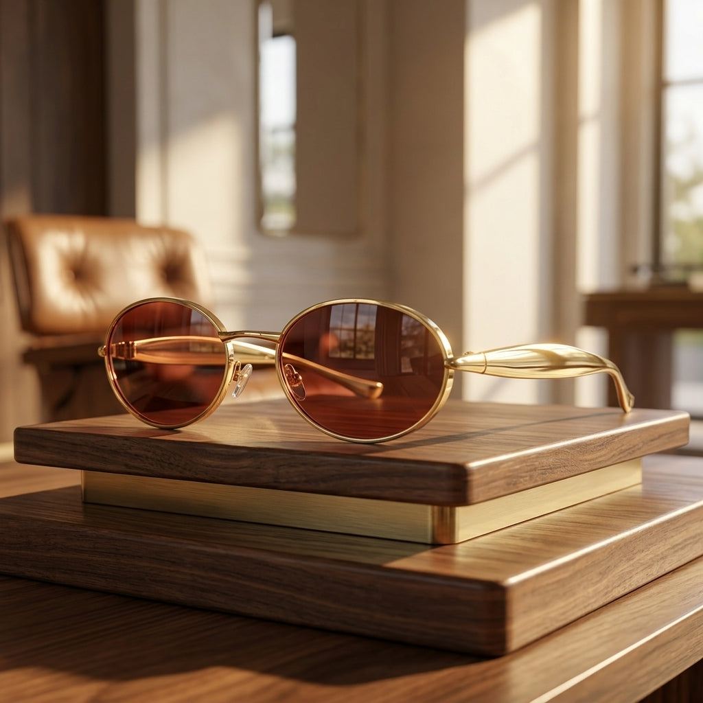 bvlgri Oval Gold Brown