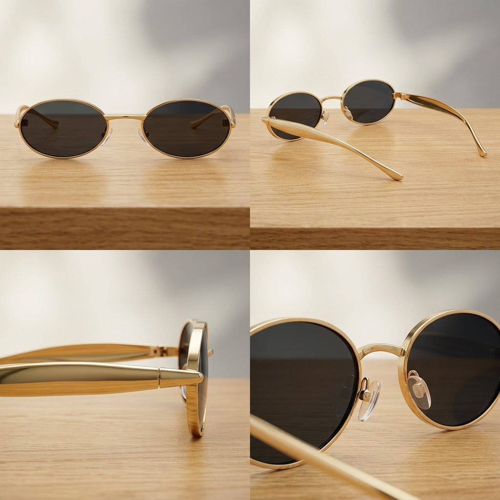 Bvlgr Oval Gold Black