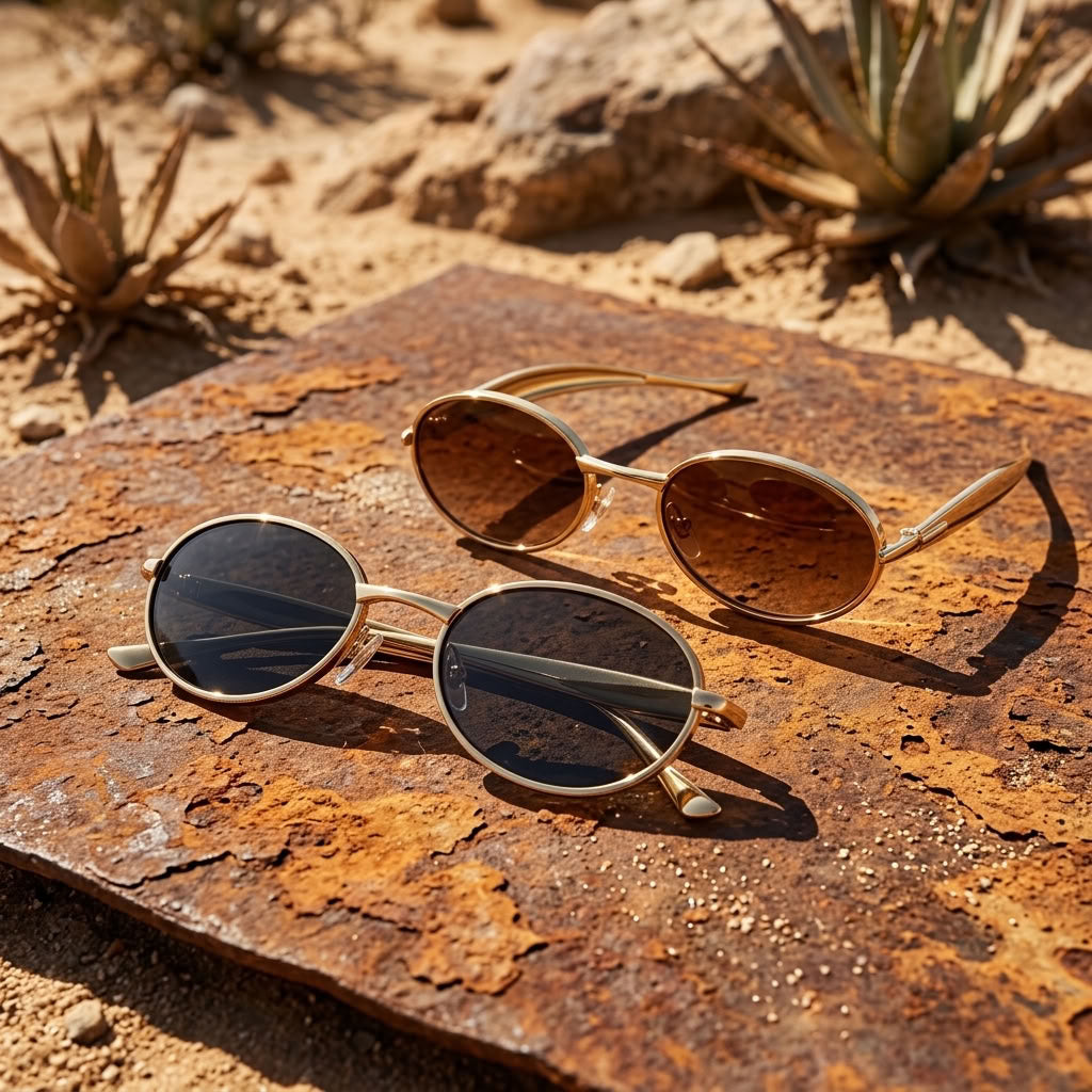 RUGGINE Bvlgri Golden Black Brown Prestige Sunglasses Combo