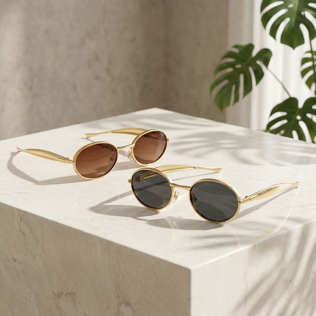 RUGGINE Bvlgri Golden Black Brown Prestige Sunglasses Combo