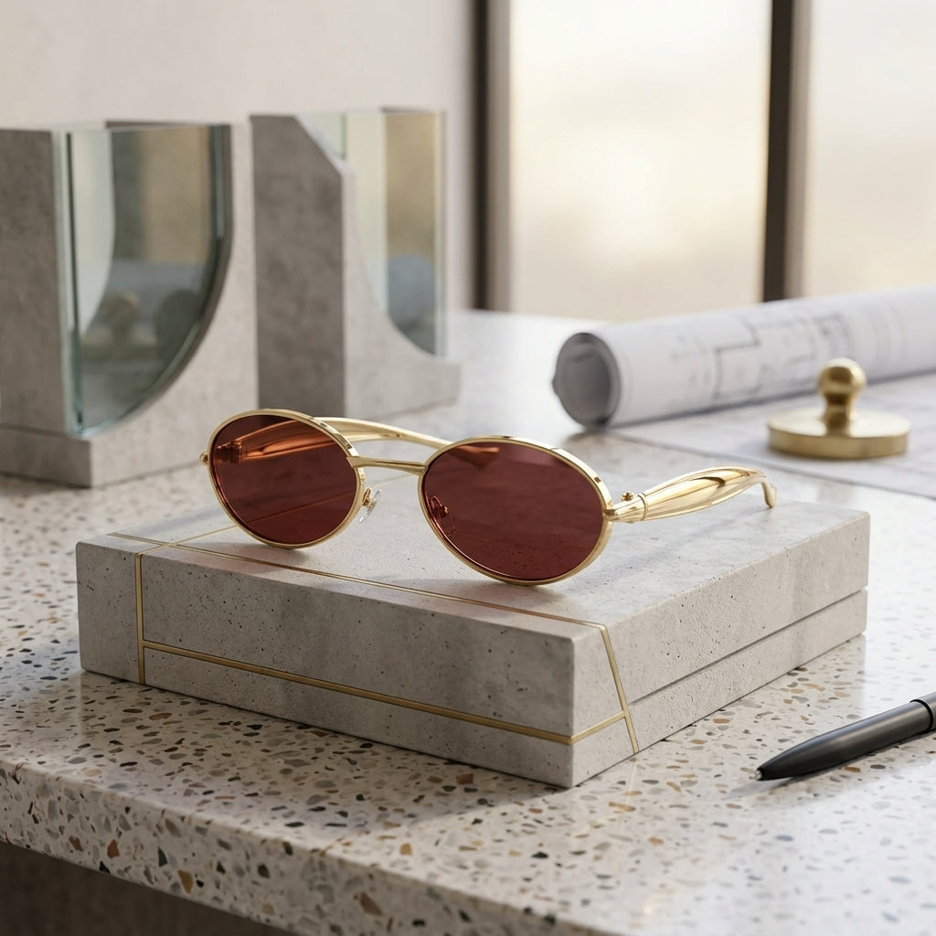 bvlgri Oval Gold Brown
