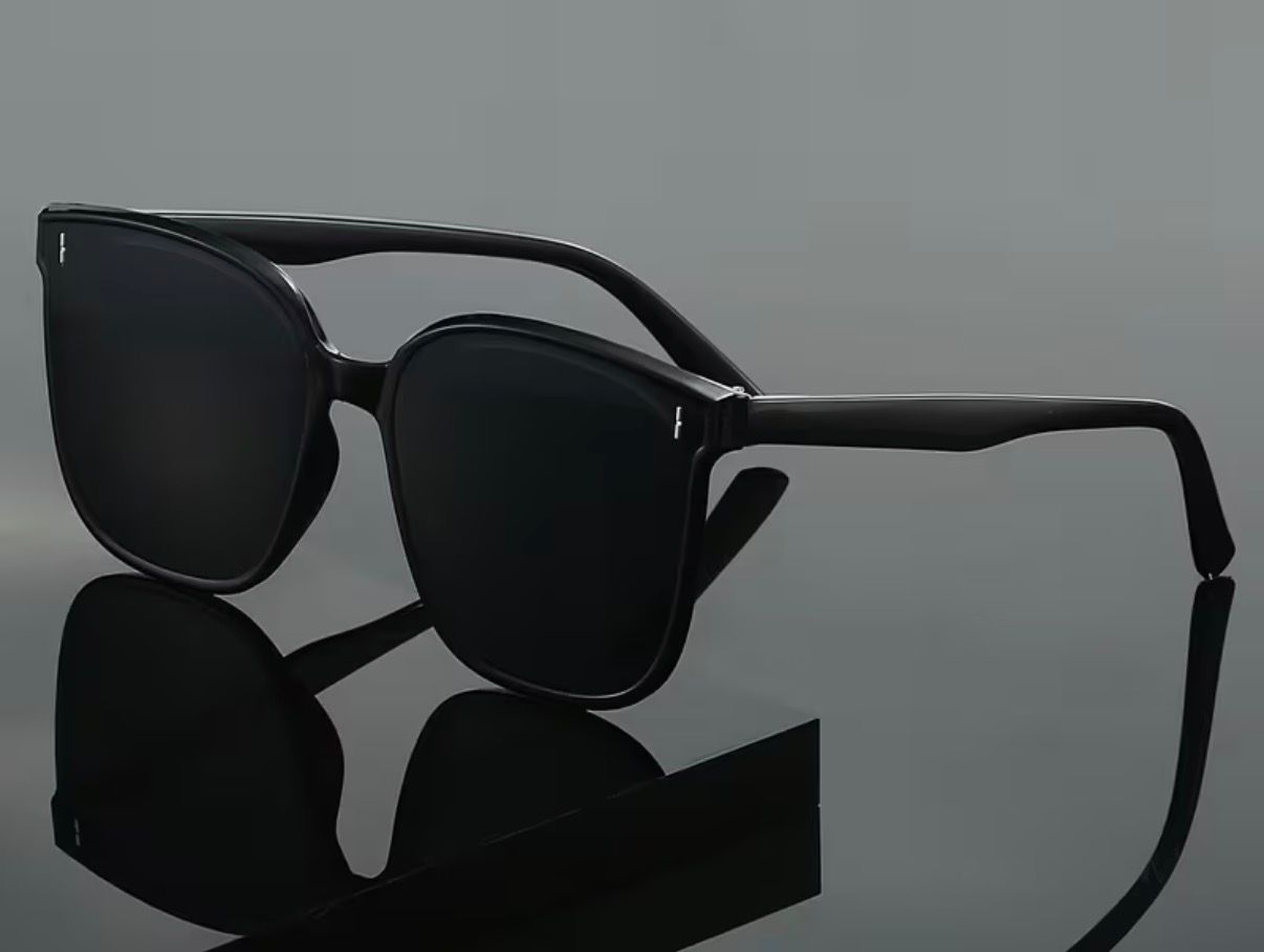 Cateye Big Wayfarer Black Sunglasses