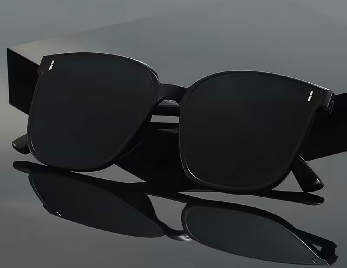 Cateye Big Wayfarer Black Sunglasses
