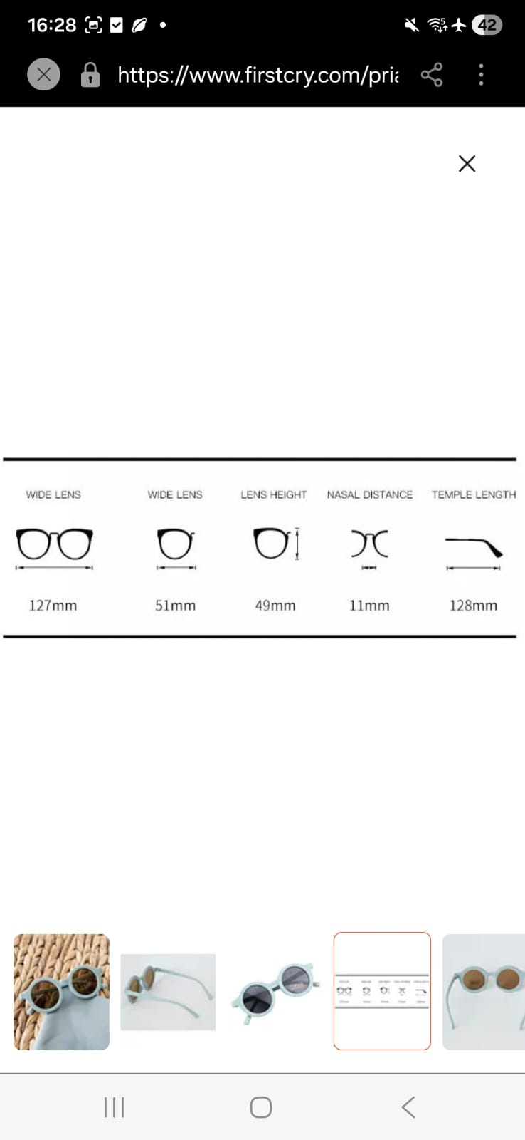 BABY ROUND PIRO Kids Sunglasses Sky Blue