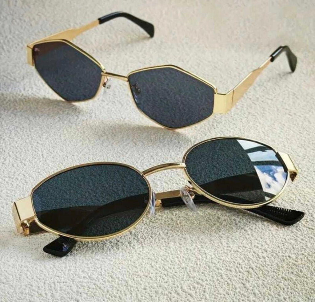 Combo Hexa Oval Black Sunglasses