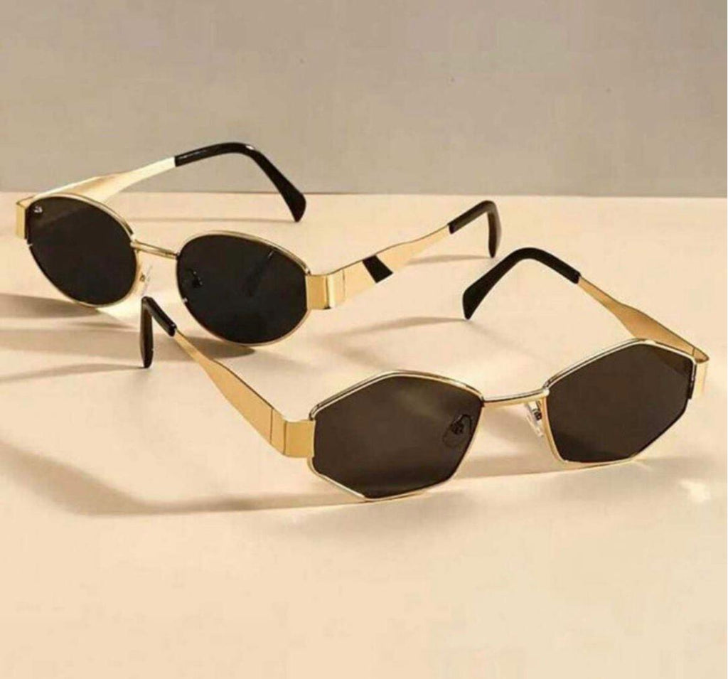 Combo Hexa Oval Black Sunglasses