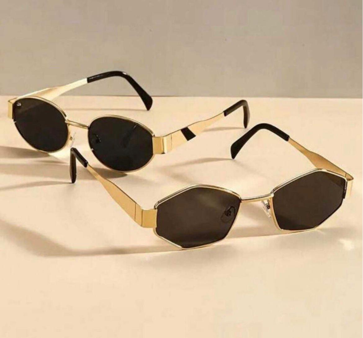 Combo Hexa Oval Black Sunglasses