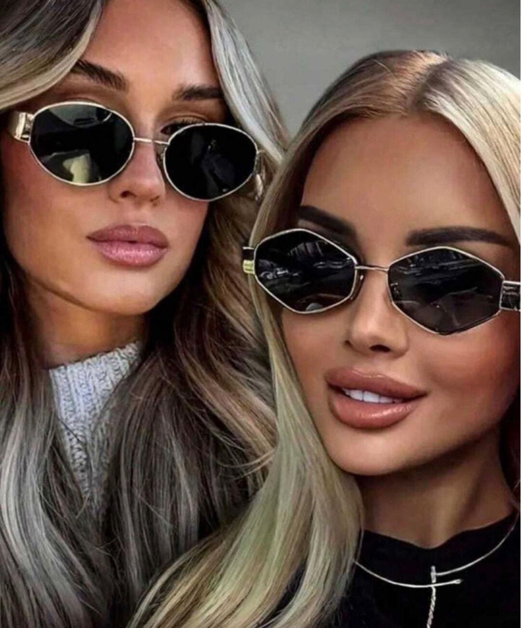 Combo Hexa Oval Black Sunglasses
