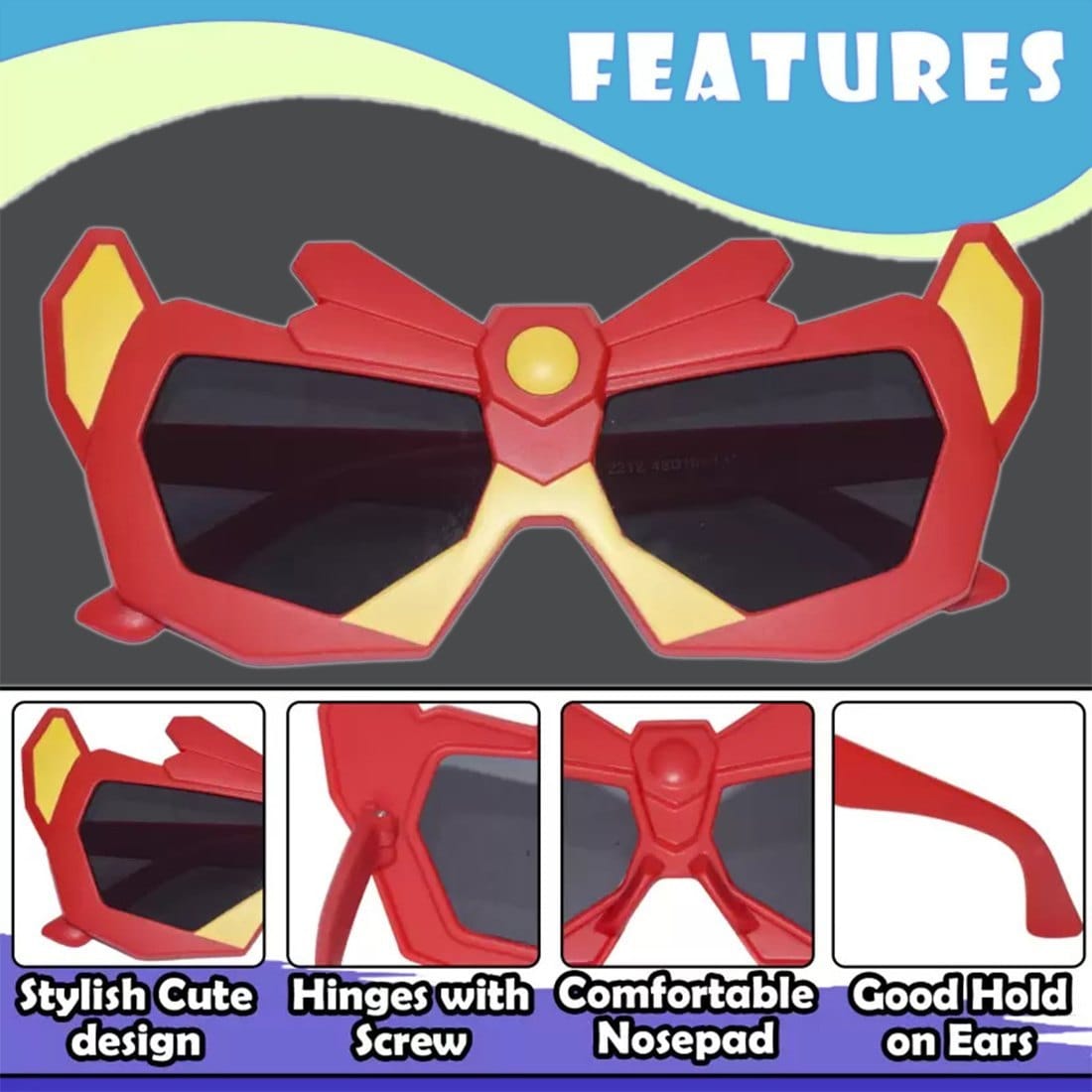 TRANSFORMER Kids Sunglasses RED